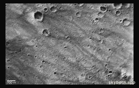 Wheel Tracks from Landing Site to Hills