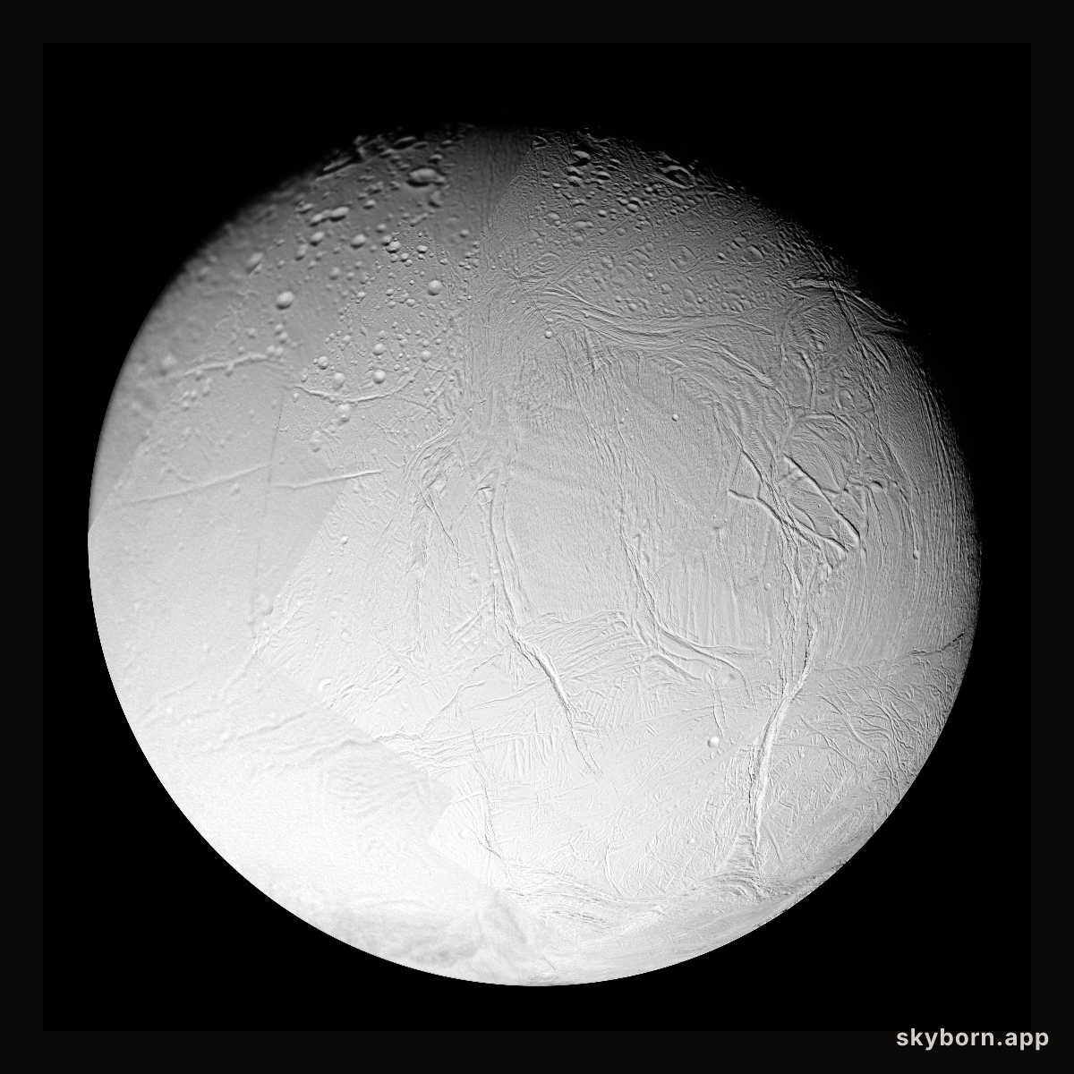 Enceladus: Trailing Hemisphere