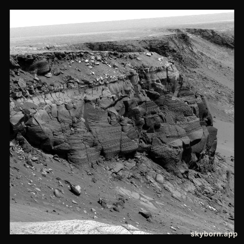 Details of Layers in Victoria Crater Cape St. Vincent
