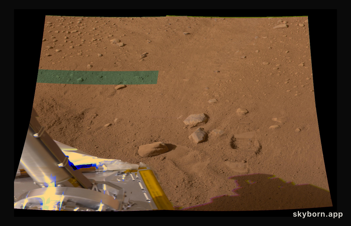 Mark Left by First Dig at Phoenix Site
