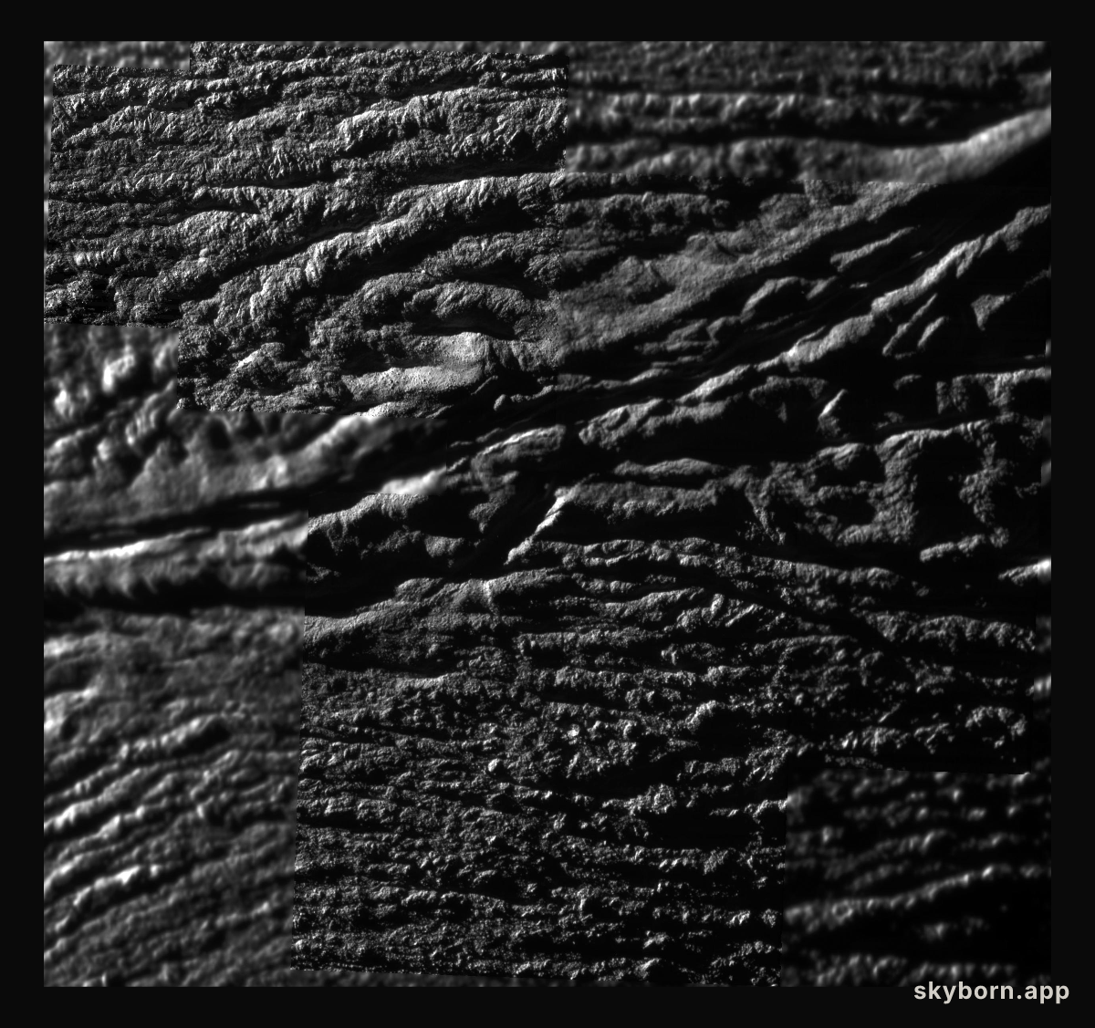 Enceladus Rev 91 Flyby - Skeet Shoot 1-4 Mosaic