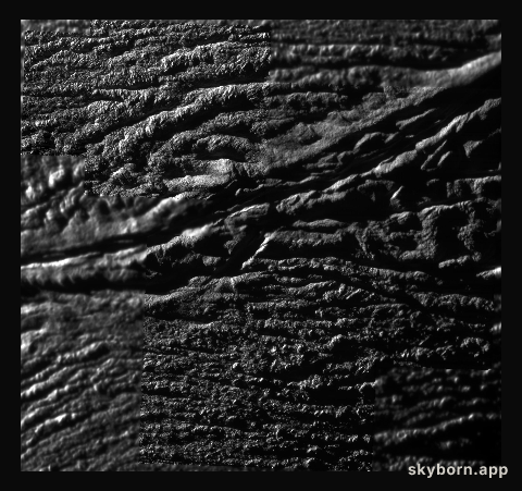Enceladus Rev 91 Flyby - Skeet Shoot 1-4 Mosaic