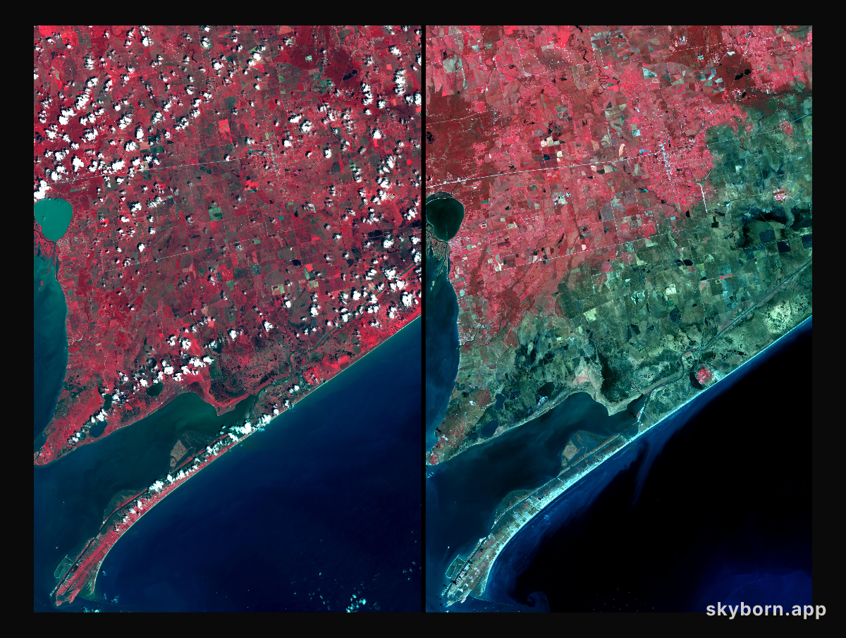 Aftermath of Hurricane Ike along Texas Coast