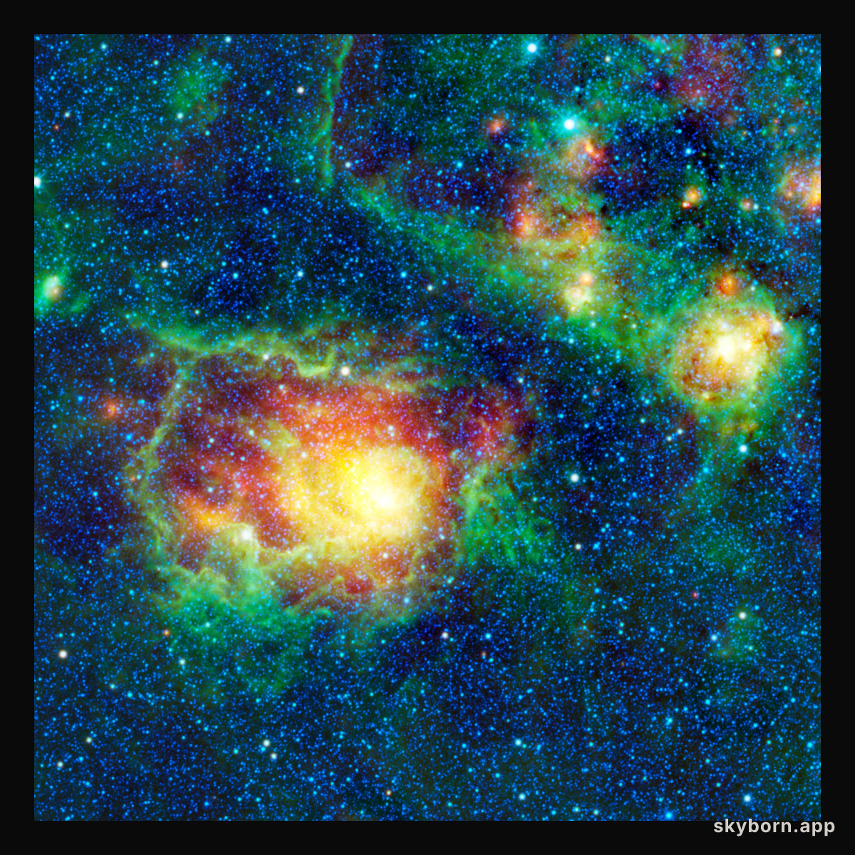 WISE Catches the Lagoon Nebula in Center of Action