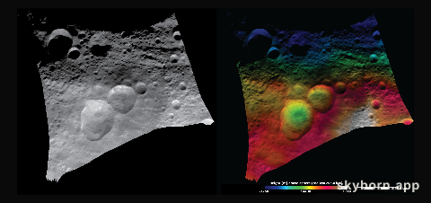 Topography and Albedo Image of Domitia Crater