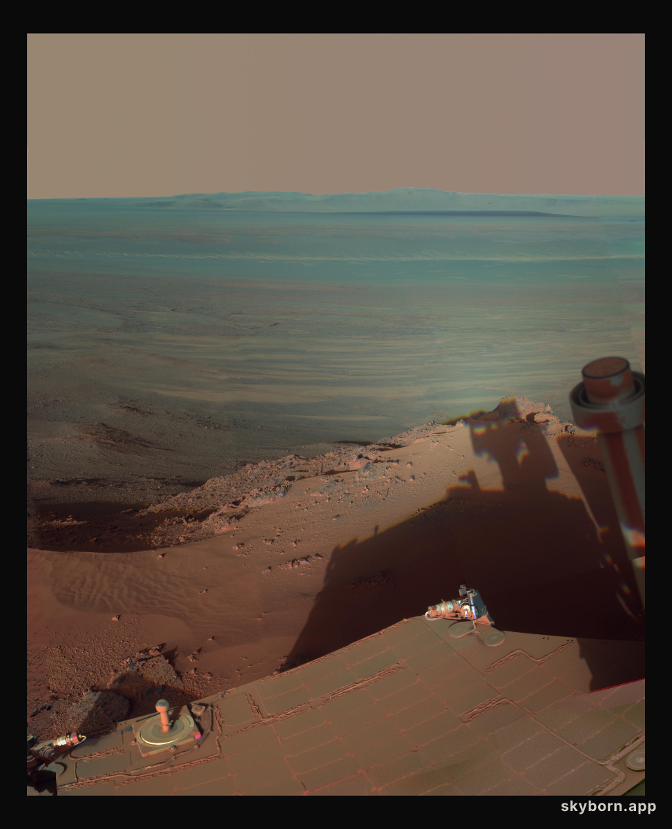 Late Afternoon Shadows at Endeavour Crater on Mars