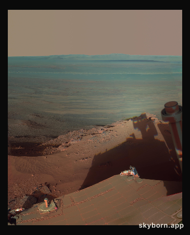 Late Afternoon Shadows at Endeavour Crater on Mars