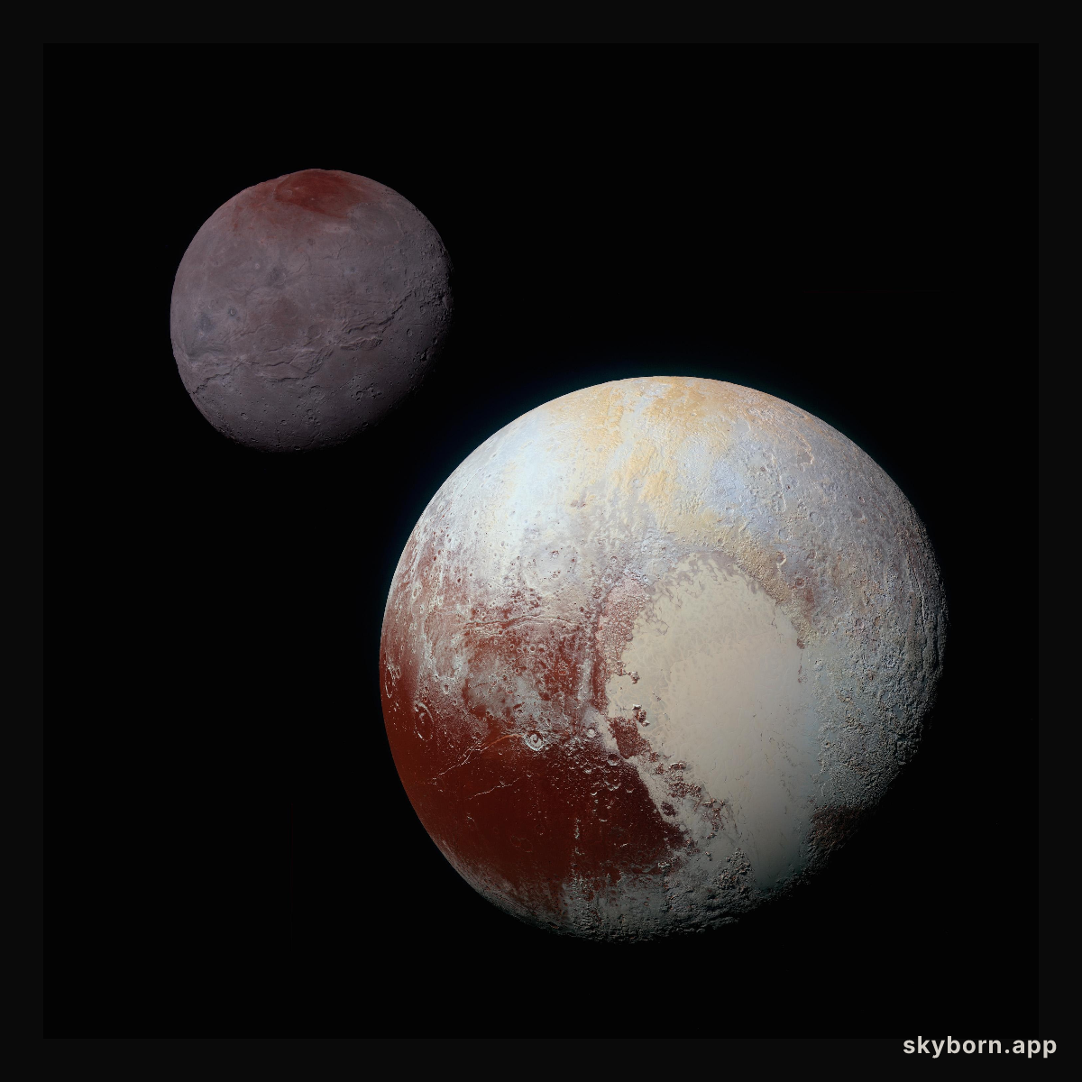 Charon and Pluto: Strikingly Different Worlds