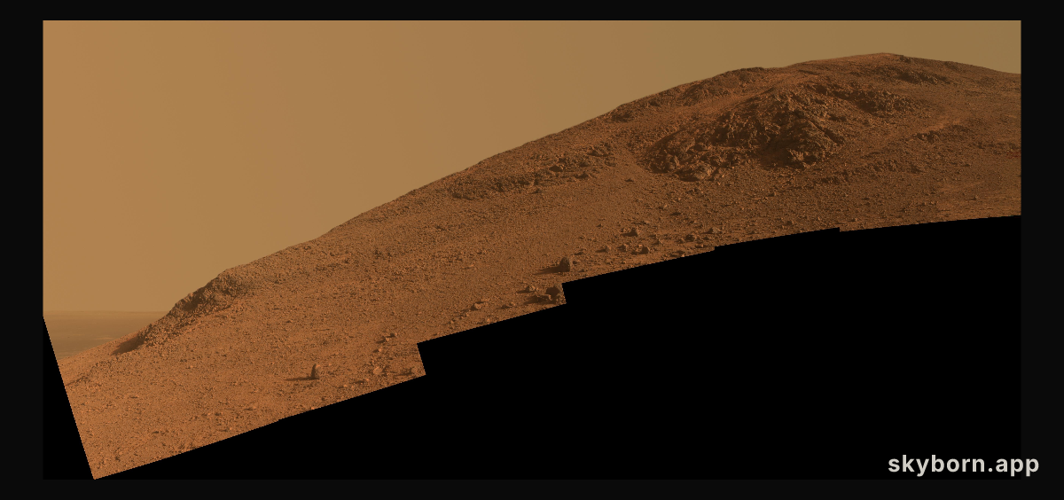 Steep Knudsen Ridge Along Marathon Valley on Mars