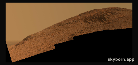 Steep Knudsen Ridge Along Marathon Valley on Mars