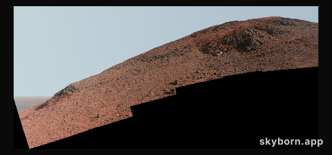 Steep Knudsen Ridge Along Marathon Valley on Mars Enhanced Color