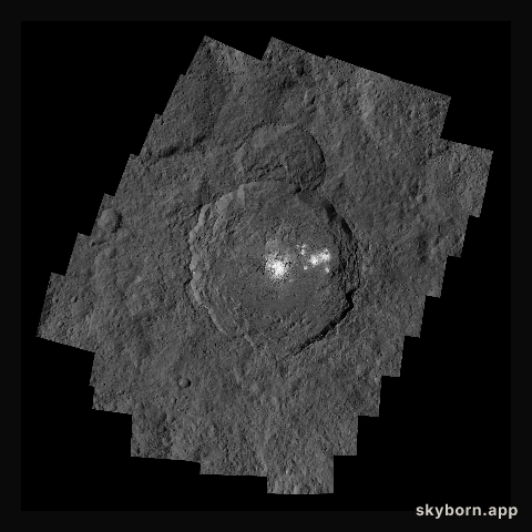 Occator Crater and Ceres Brightest Spots
