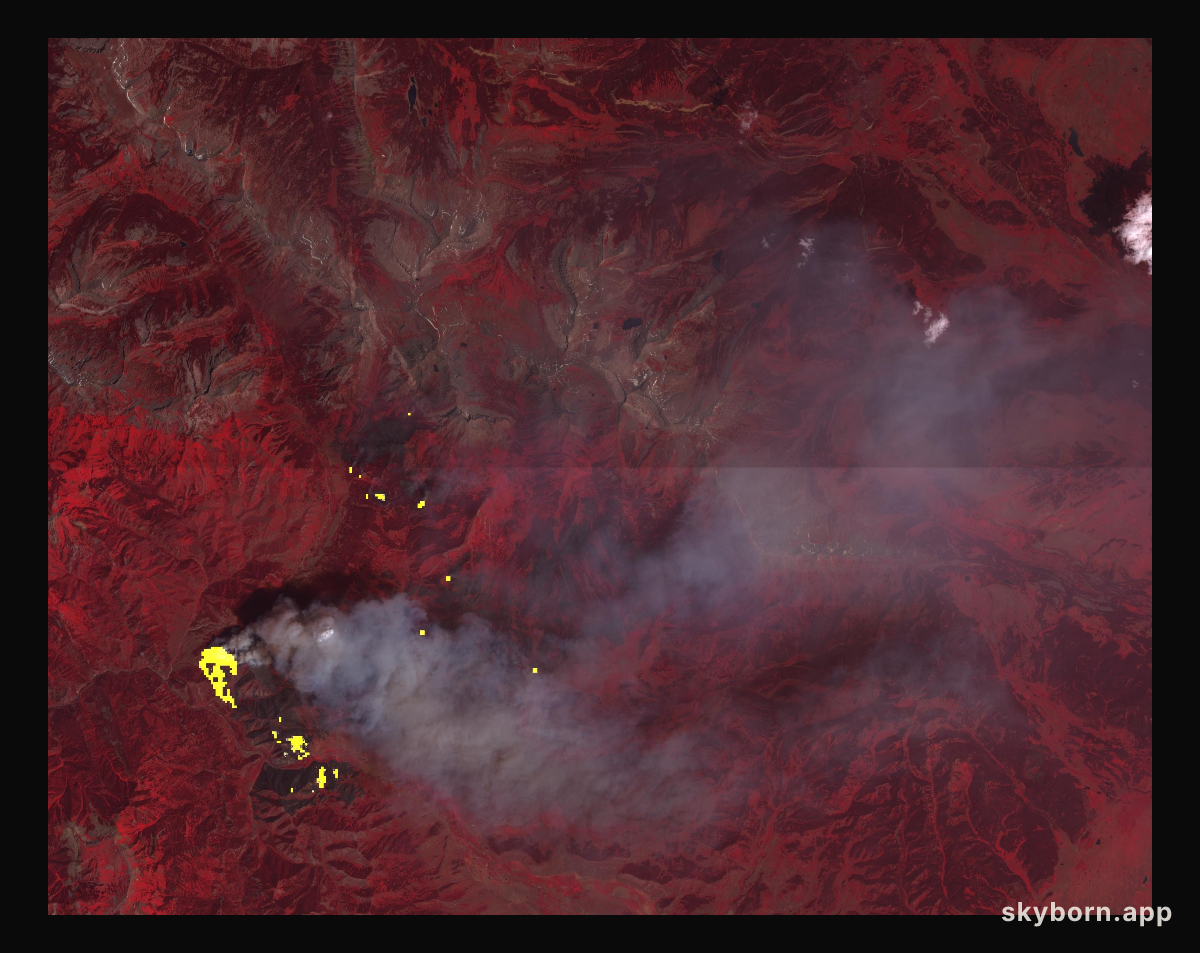 Wyoming Wildfire Spotted by NASA Spacecraft