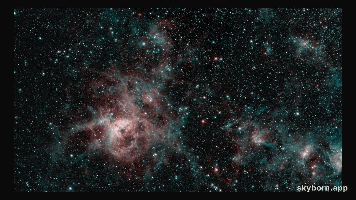 Tarantula Nebula Spitzer 2-Color Image