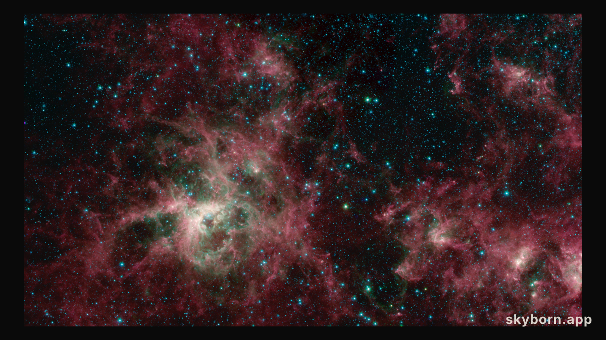 Tarantula Nebula Spitzer 3-Color Image