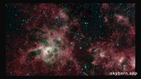 Tarantula Nebula Spitzer 3-Color Image