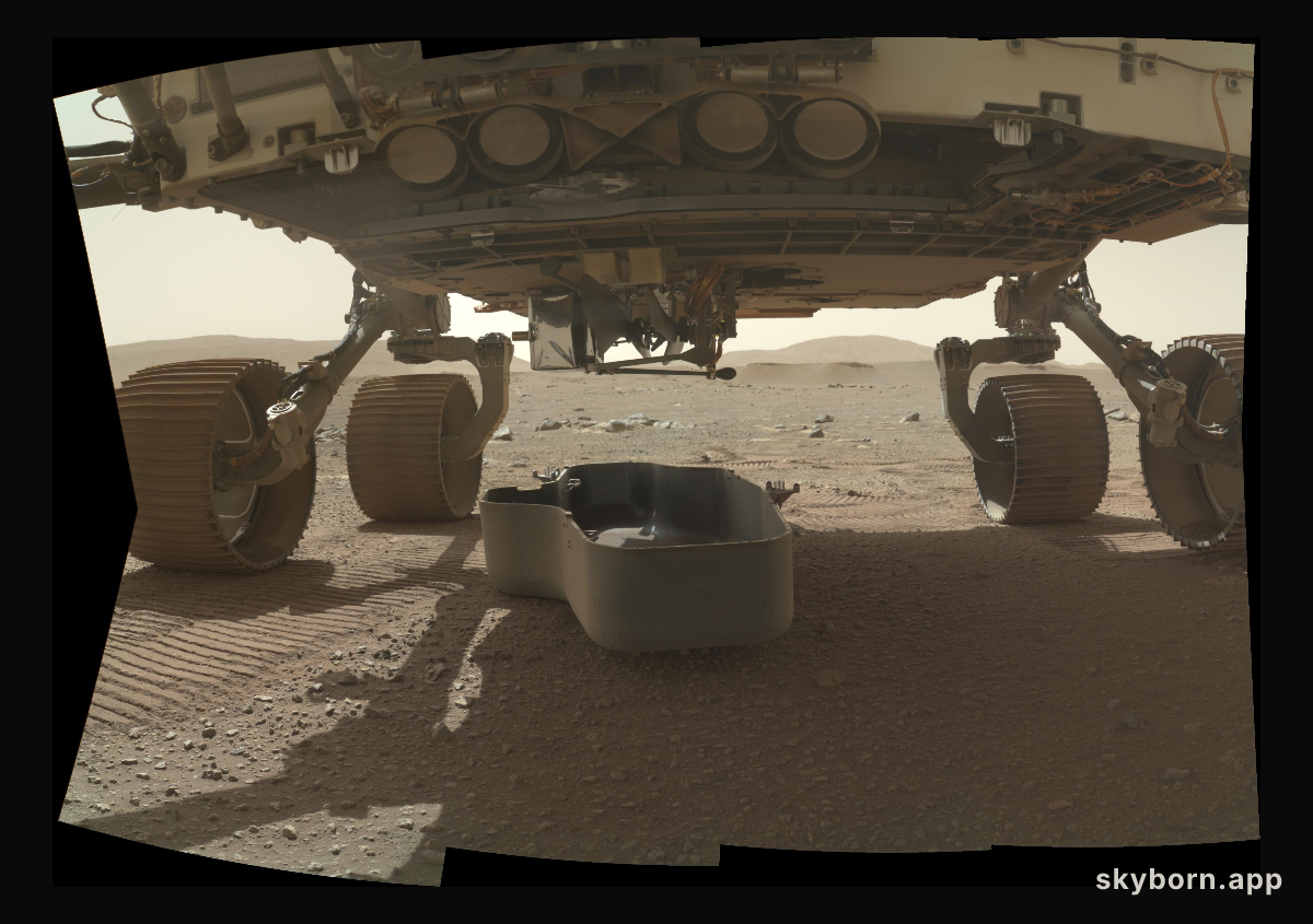 Perseverance Rover Drops its Debris Shield