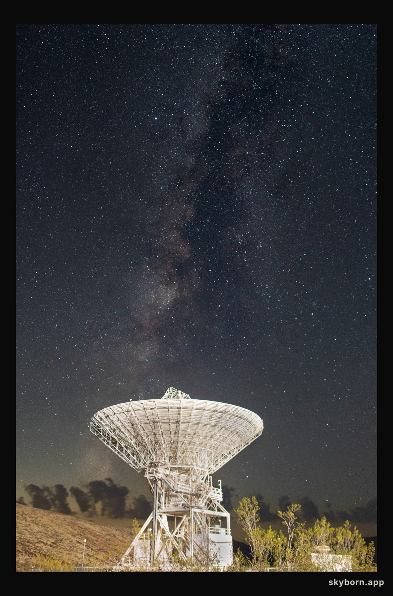 Goldstone’s DSS-15 Antenna and the Milky Way