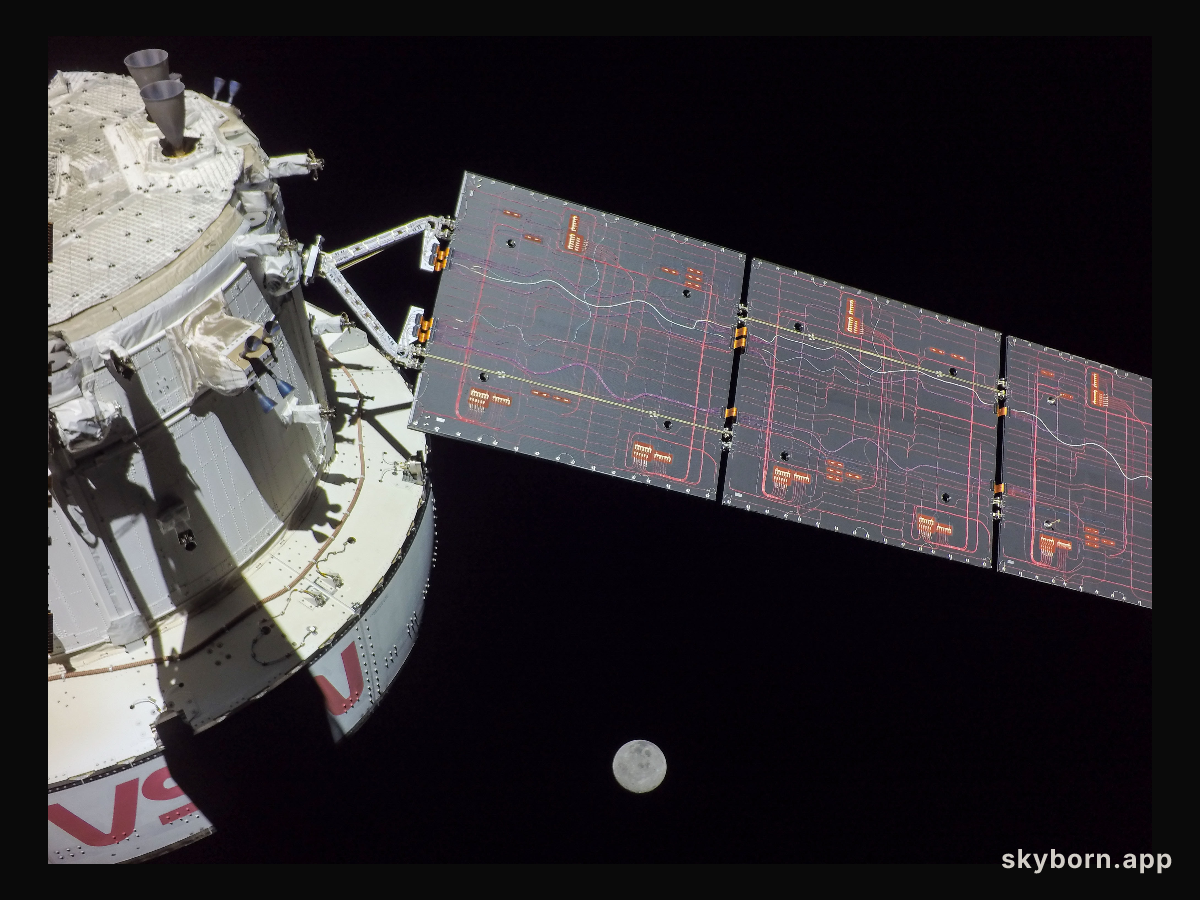 Flight Day 17: Orion's Array Over the Moon