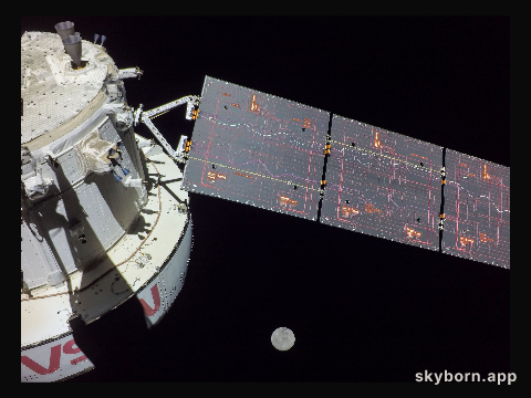 Flight Day 17: Orion's Array Over the Moon