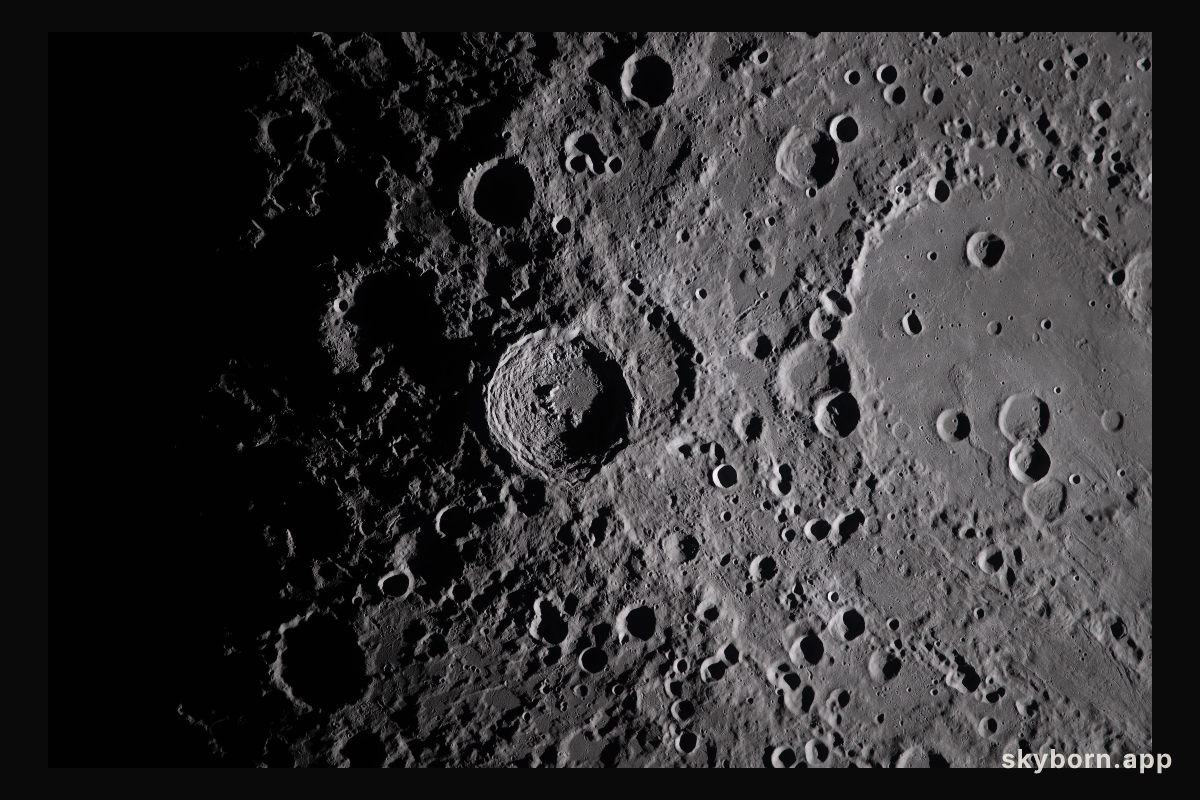 Shadows Across Vavilov Crater