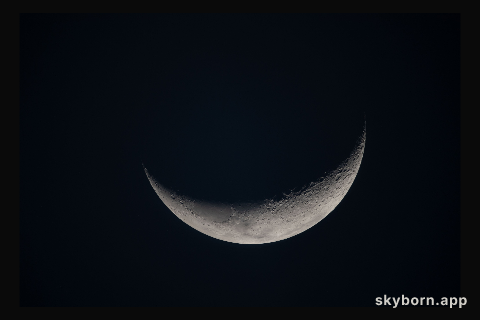 Crescent Moon Ahead of Flyby