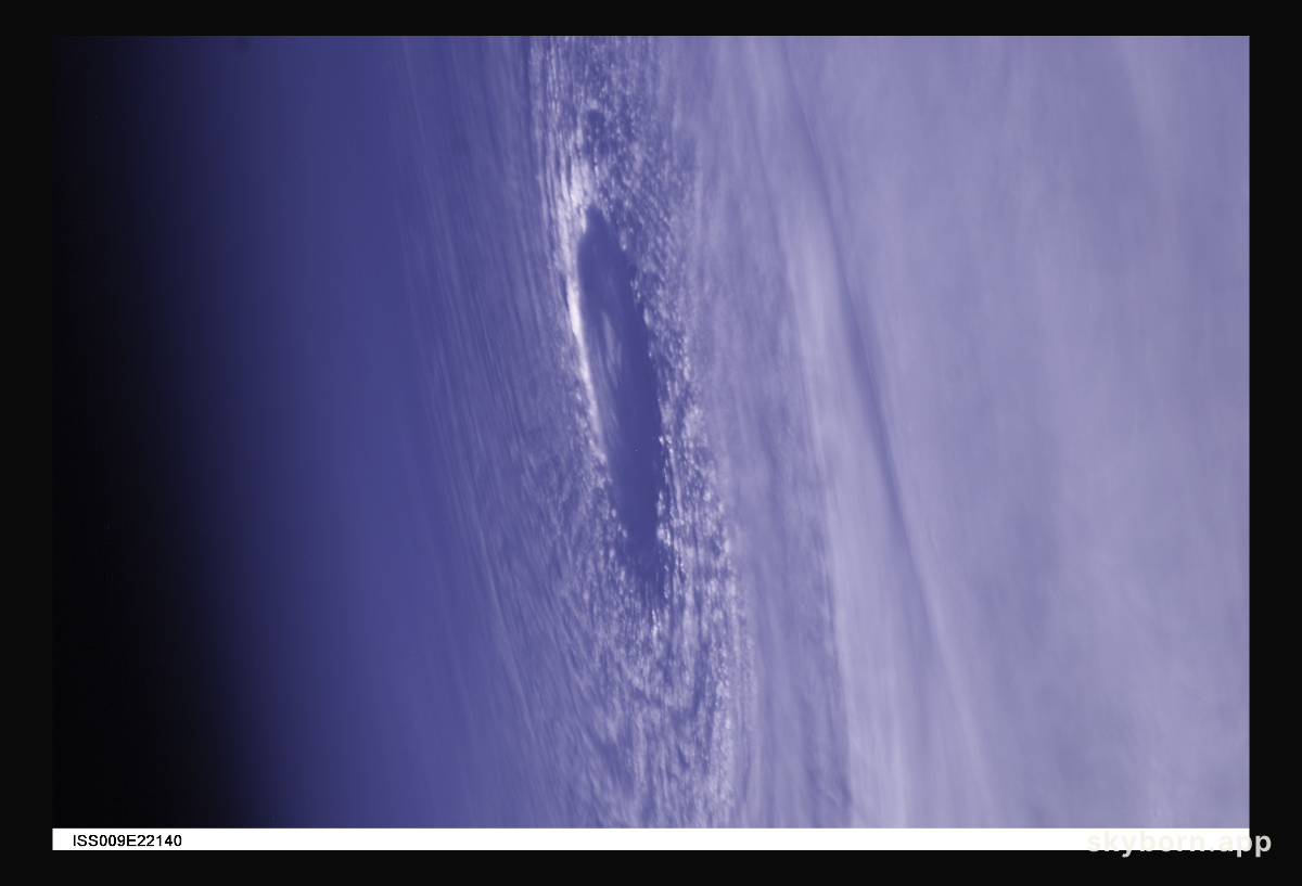 This image of the eye of Hurricane Ivan, one of the strongest hurricanes on record, was taken Saturday from an altitude