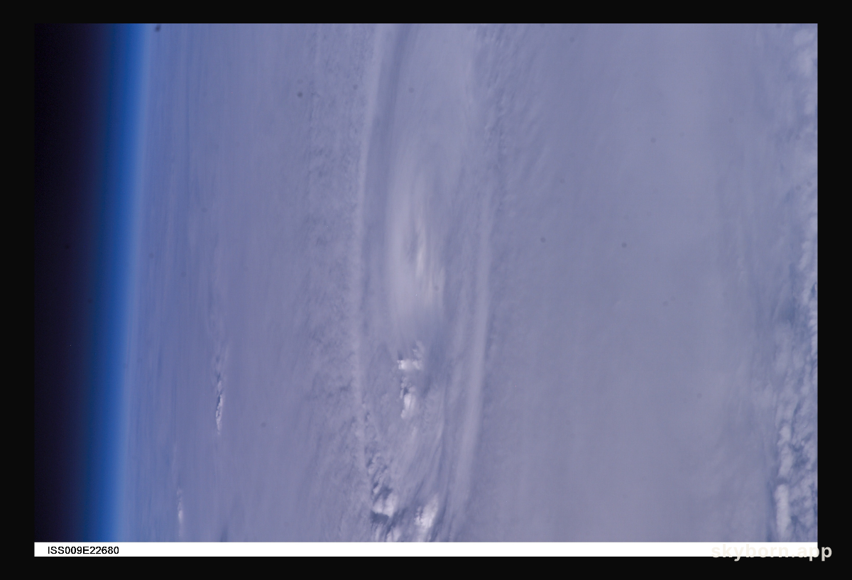 The eye of Ivan was photographed as the category 4 hurricane churned in the Gulf of Mexico late Tuesday (23:05:13 GMT