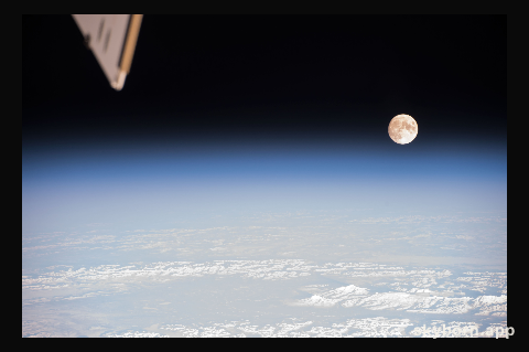 - It's a full moon as viewed from the International Space Station (ISS) on 3 January 2015