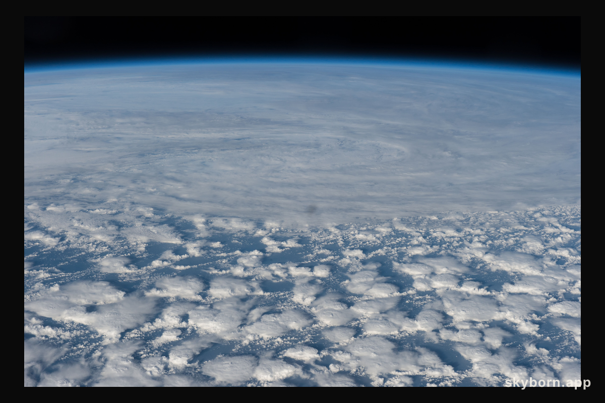 Cyclone Debbie over Australia as seen by members of Expedition 50 aboard the International Space Station on Mar 27, 2017