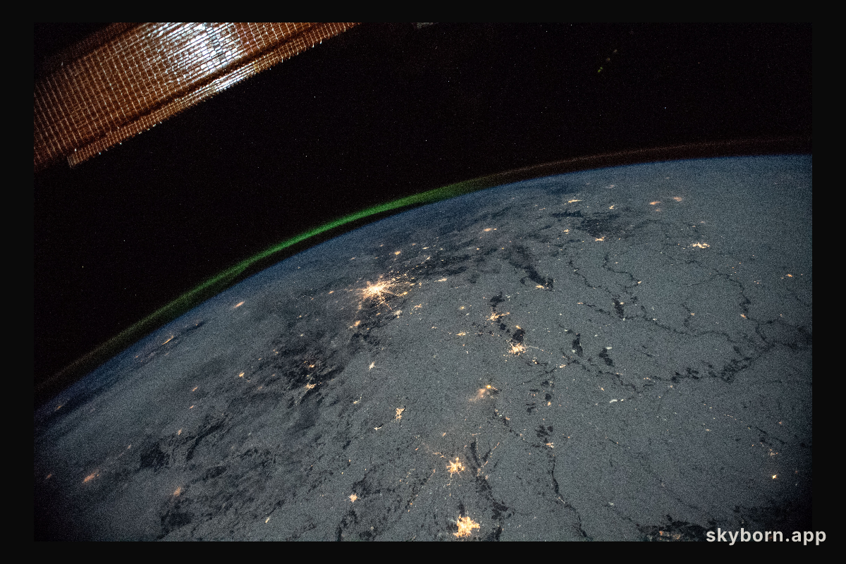 View of the Earth's limb with an aurora