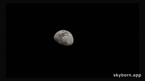 The moon is photographed in its waxing gibbous phase as the International Space Station orbited 256 miles