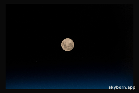 The full moon is pictured from the International Space Station as the orbiting complex orbited 263 miles