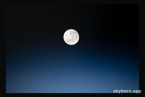 The full moon is pictured as the International Space Station orbited 257 miles above Peru in South America