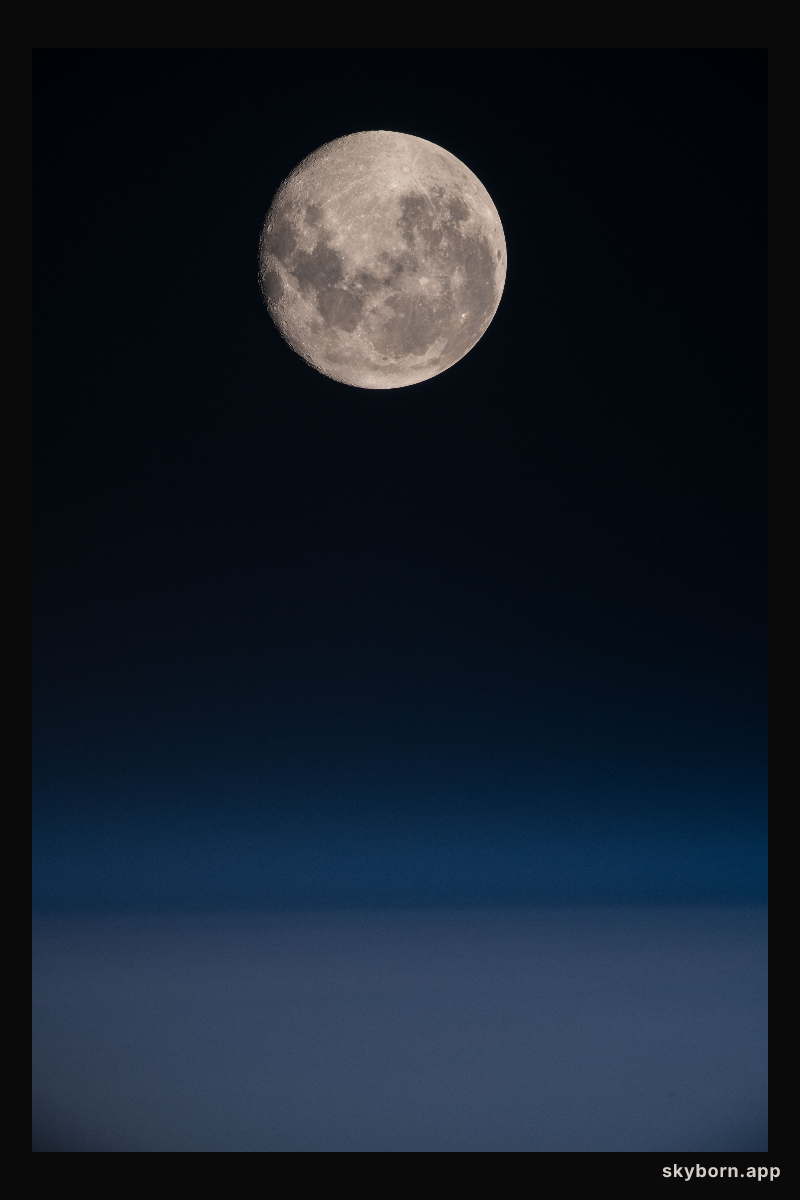A full Moon is pictured from the International Space Station as the orbiting complex flew 270 miles above the South