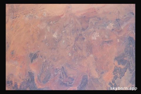 A portion of the Sahara desert in Algeria is pictured as the International Space Station orbited 260 miles above north
