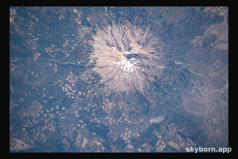 Mount Shasta, a potentially active volcano surrounded by the Shasta-Trinity National Forest in northern California, is