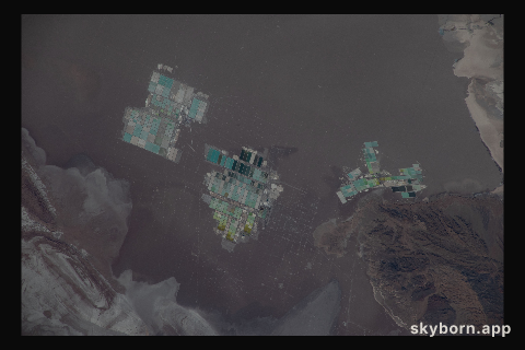 Industrial mining activity is pictured in the Atacama Desert of northern Chile, which is one of the most arid places