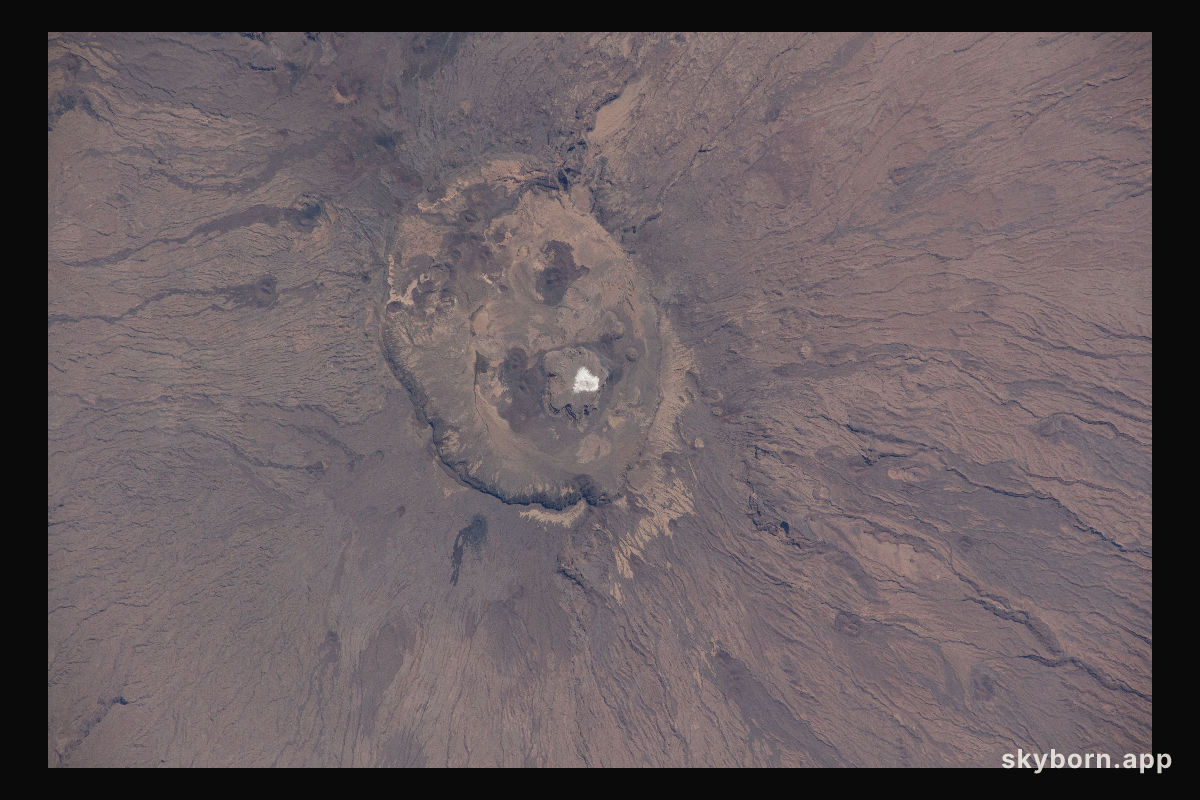 Emi Koussi, a high pyroclastic shield volcano in northern Chad, is also the highest mountain in the Sahara