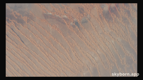 A portion of the Sahara Desert in central western Algeria is pictured from the International Space Station as it