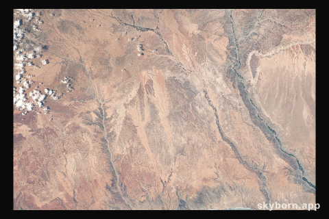 The subtropical desert climate of the southern coast of Peru is pictured from the International Space Station as it