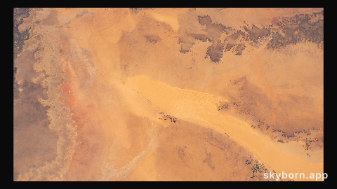 The International Space Station was flying 261 miles above the Sahara Desert when this photograph was taken