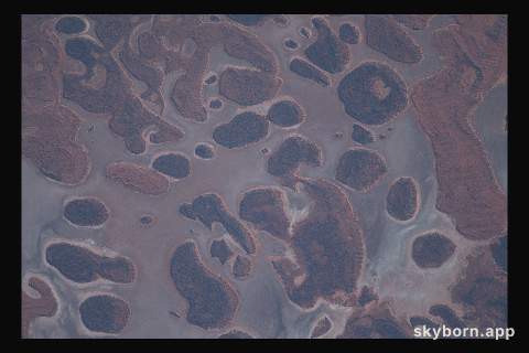 The far eastern, desert portion of Western Australia near the border with Northern Territory is pictured