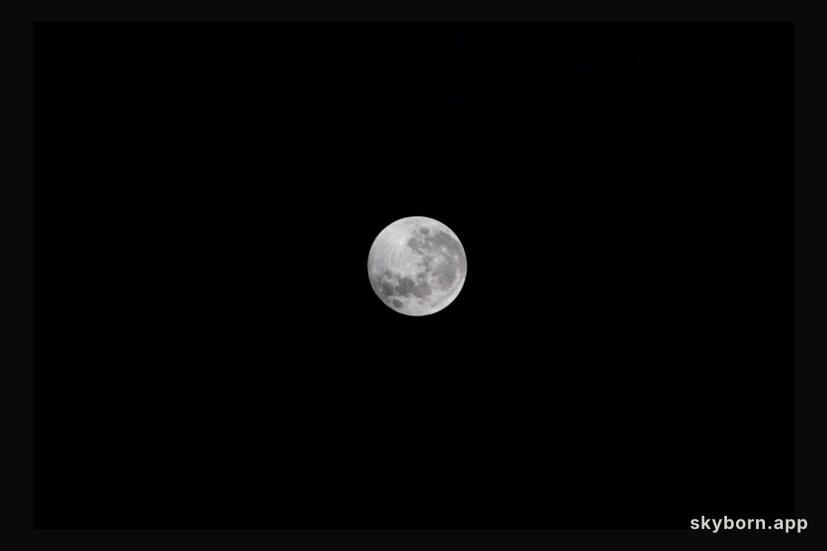 The full Moon is pictured before a lunar eclipse from the International Space Station during a southwest to northeast