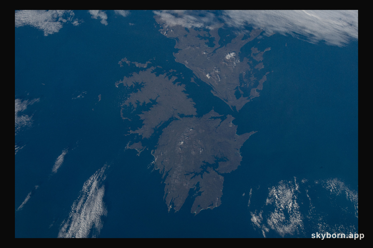 The remote archipelago of the Falkland Islands, also known as the Islas Malvinas, off the coast of southern Argentina