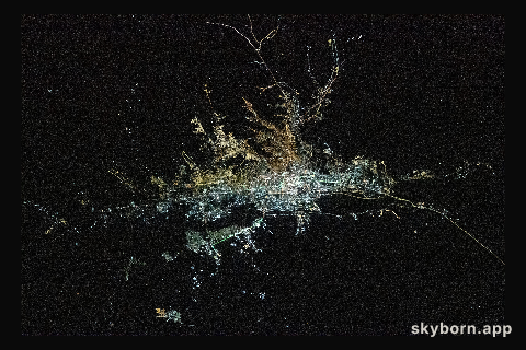 The city lights of Ulaanbaatar, the capital of Mongolia, are pictured from the International Space Station as it