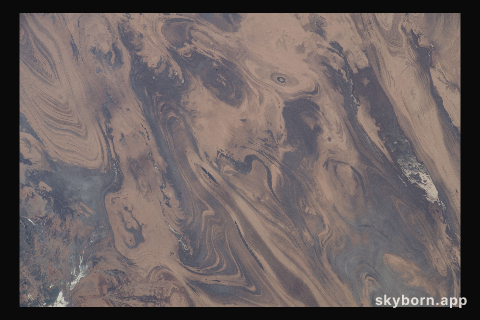 The hot and arid desert geography of Semnan Province southeast of Tehran, Iran, is pictured from the International
