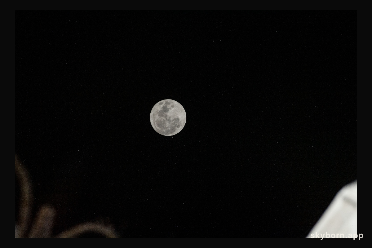 The Full Moon is pictured from the International Space Station as it orbited 261 milies above the Philippine Sea