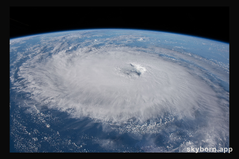 Category 1 Hurricane Nigel is pictured on a northeasterly track in the Atlantic Ocean as the International Space