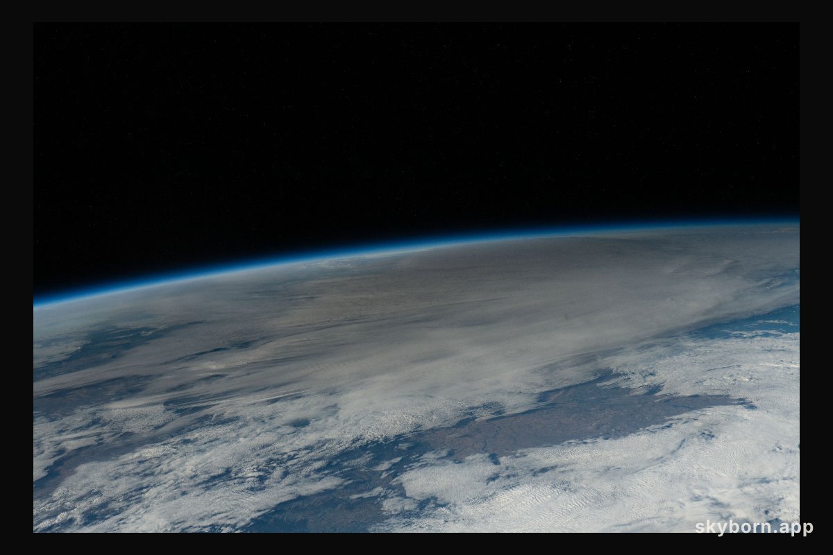 The Moon passes in front of the sun casting its shadow, or umbra, and darkening a portion of the Earth's surface during